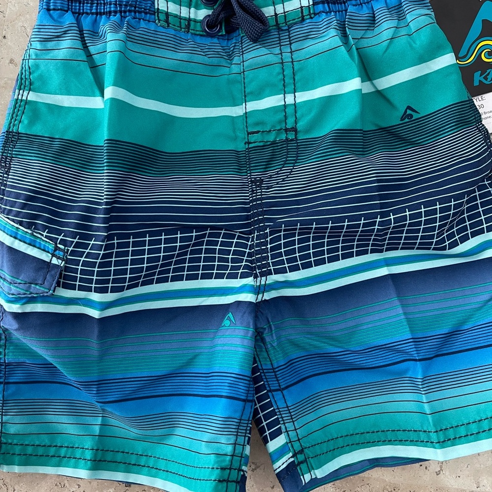 Kanu Surf Blue and Green Swim Trunks